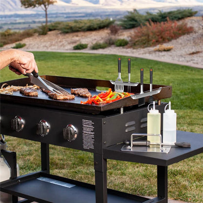 Griddle Spatula Holder 20cm Stainless Steel Barbecue Tool Hold Rack Picnic Accessories, Size M