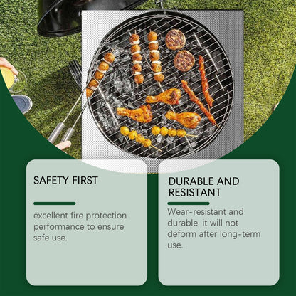 HOZONEX 39x60 Inch Portable BBQ Fire Resistant Mat Outdoor Lawn Patio Fireproof Waterproof Protection Pad