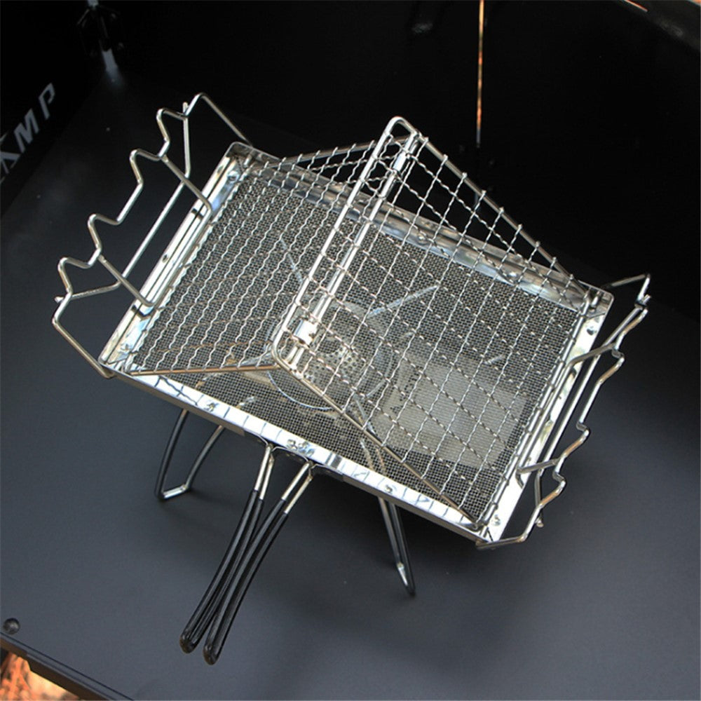 Outdoor Camping Stainless Steel Bread Rack Folding Portable BBQ Grill Rack (No FDA, BPA-Free)