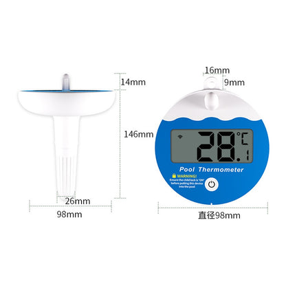 TS-PL07 Wireless Pool Thermometer IP68 Waterproof with Indoor Receiver Floating Digital Water Temperature Gauge for Swimming Pool Spa
