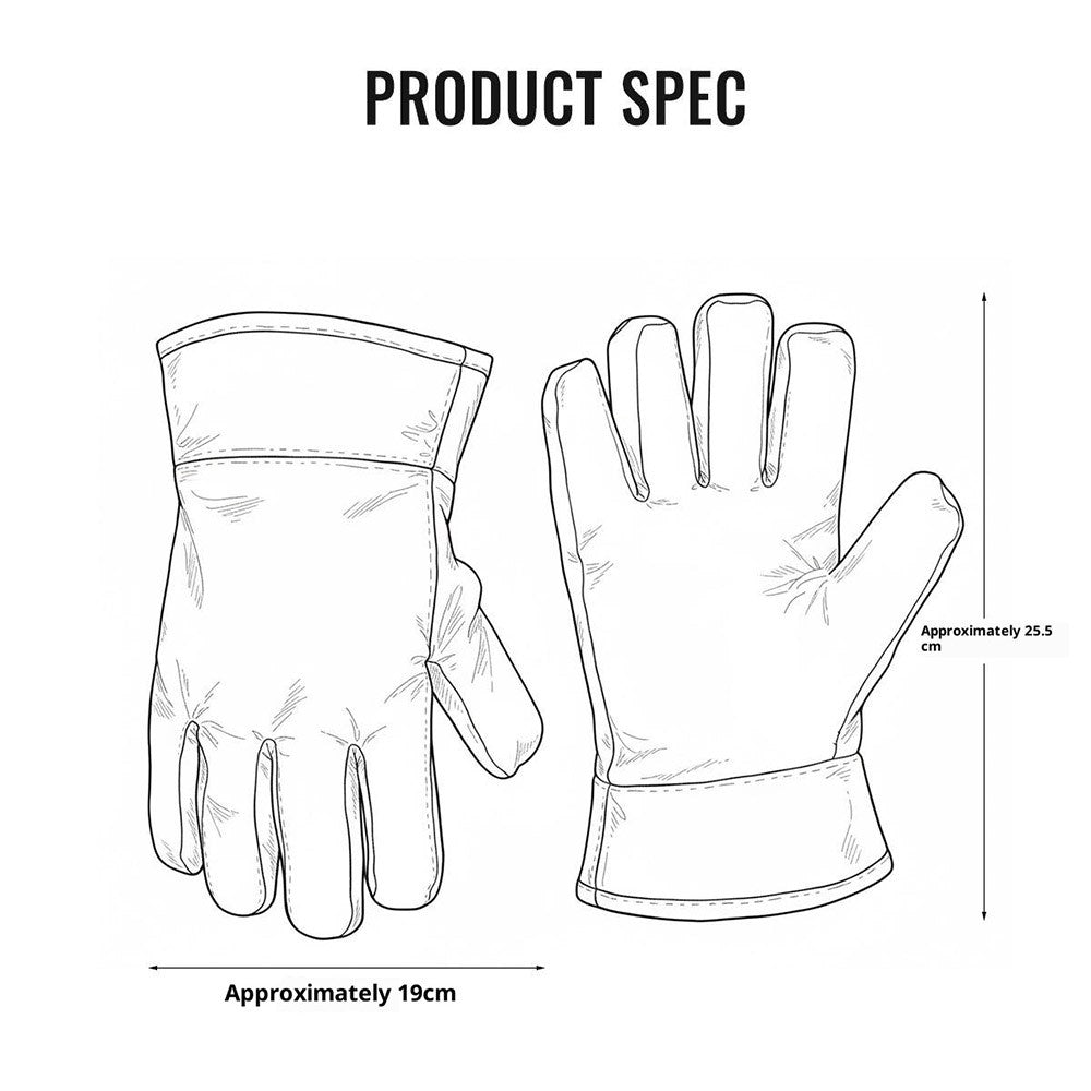 CLS High Temperature Resistant Gloves for Industrial Use Aluminum Foil Insulated Full Finger Mittens, 19 x 25.5 x 2.5cm