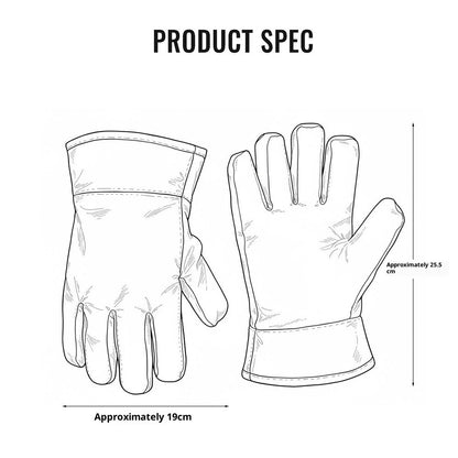 CLS High Temperature Resistant Gloves for Industrial Use Aluminum Foil Insulated Full Finger Mittens, 19 x 25.5 x 2.5cm