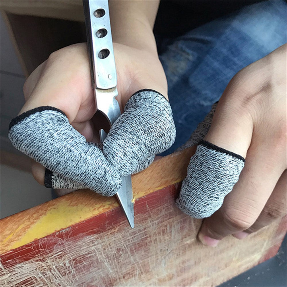10Pcs Finger Cots 5-Level Cut Resistant Finger Protection Covers for Garden Picking Carving Kitchen Work