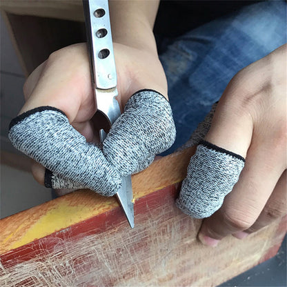 10Pcs Finger Cots 5-Level Cut Resistant Finger Protection Covers for Garden Picking Carving Kitchen Work