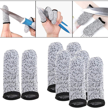 10Pcs Finger Cots 5-Level Cut Resistant Finger Protection Covers for Garden Picking Carving Kitchen Work