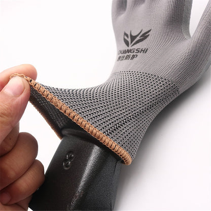 CHUANGSHI 12 Pairs Latex+Nylon Gloves Construction Site Labor Protection Gloves
