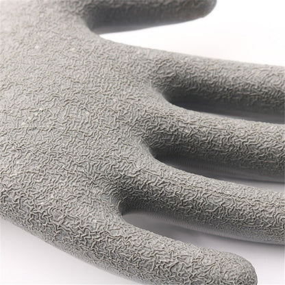 CHUANGSHI 12 Pairs Latex+Nylon Gloves Construction Site Labor Protection Gloves