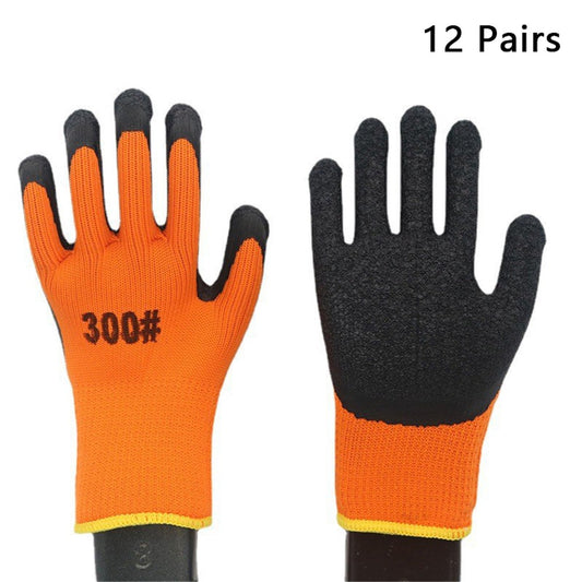 10 Pairs Thicken Knitted Gloves Terry Lining Breathable Labor Protection Gloves