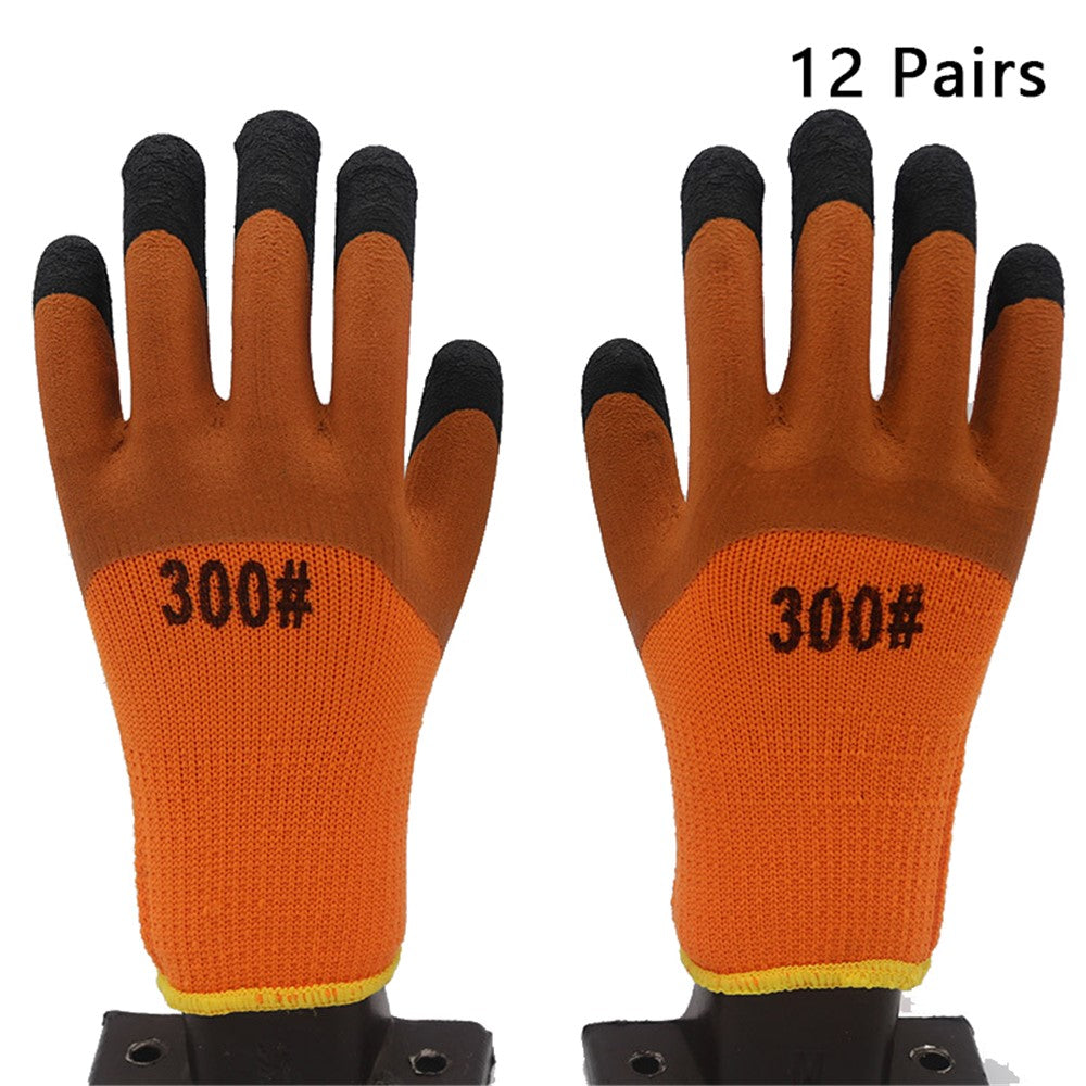 10 Pairs Thicken Knitted Gloves Terry Lining Breathable Labor Protection Gloves