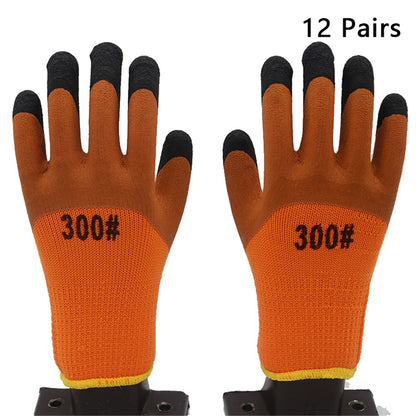 10 Pairs Thicken Knitted Gloves Terry Lining Breathable Labor Protection Gloves