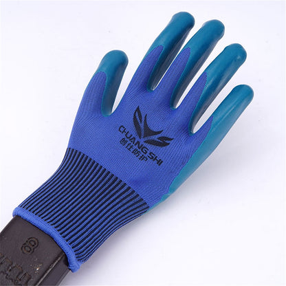 CHUANGSHI 12 Pairs Latex Safety Gloves Non-Slip Breathable Gloves for Industrial Work
