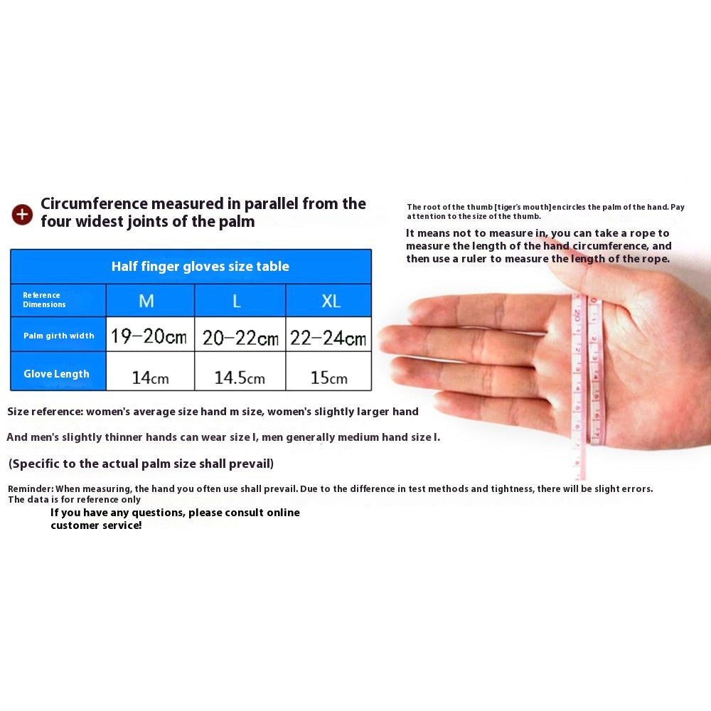 One Pair Half-Finger Gloves Mountain Bike Motorcycle Riding Off-Road Gloves