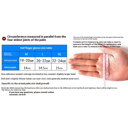 One Pair Half-Finger Gloves Mountain Bike Motorcycle Riding Off-Road Gloves