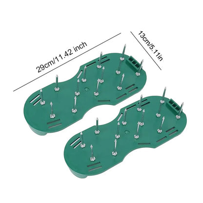 1 Pair Lawn Aerator Spikes Shoes Adjustable Straps Garden Lawn Soil Loosening Shoes