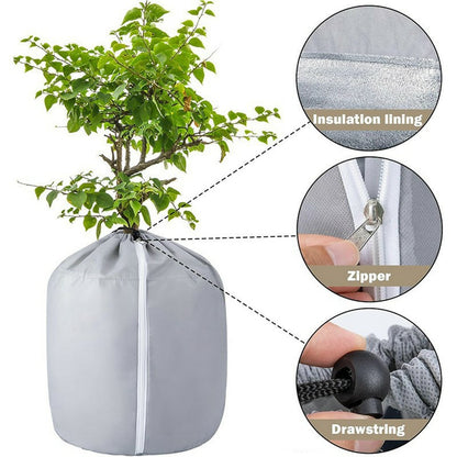 45x50cm Winter Plant Pot Protection Bag Flower Pot Cover with Drawstring and Zipper