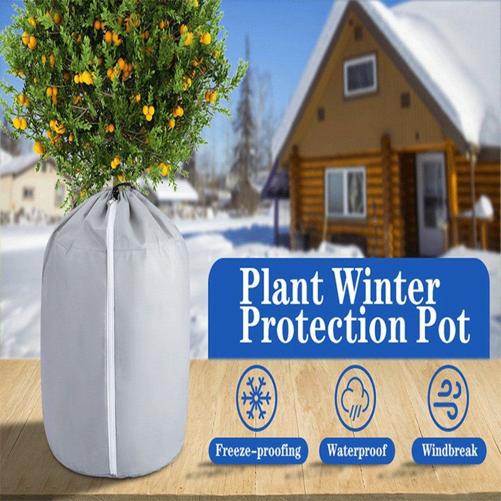 45x70cm Winter Plant Pot Protection Bag Flower Pot Cover with Drawstring and Zipper