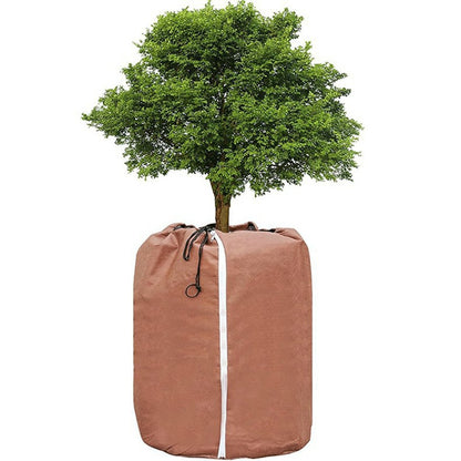65x70cm Winter Plant Pot Protection Bag with Drawstring and Zipper Anti-Frost Plant Cover