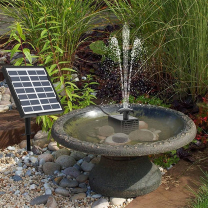 Solar Powered Outdoor Garden Floating Fountain 55cm Spray Height Pond Water Circulating Pump