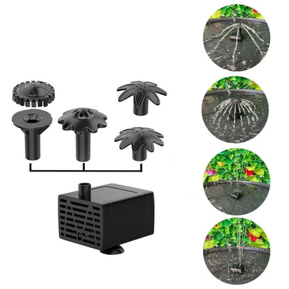 Solar Powered Outdoor Garden Floating Fountain 55cm Spray Height Pond Water Circulating Pump