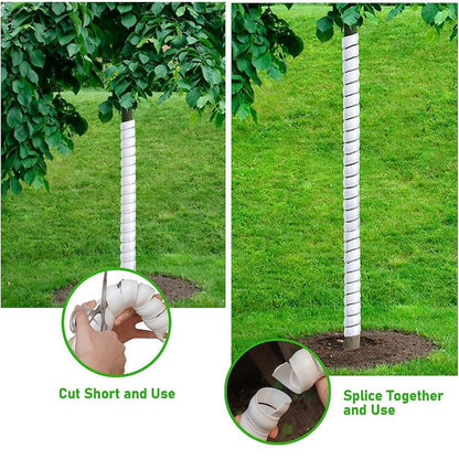 1 Large + 1 Small Tree Trunk Cover Plastic Tree Trunk Wrap Pipe Bark Protectors