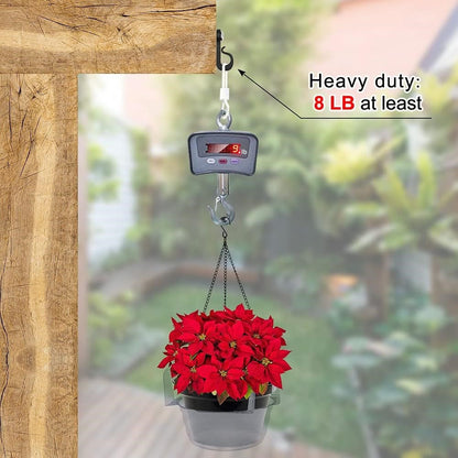 20-Pack Outdoor Hanging Plant Hooks for String Lights - Heavy-Duty Screw-In Expansion Anchors