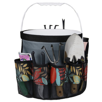 829807 600D Oxford Cloth Garden Tool Storage Bag 10 Pockets Gardening Tools Bucket Bag