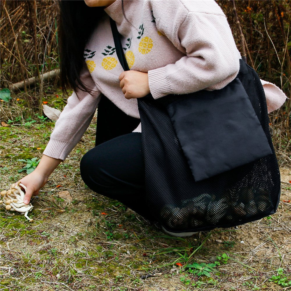 844801 Outdoor Gardening Oxford Cloth Breathable Mesh Mushroom Picking Storage Bag, 45x42cm