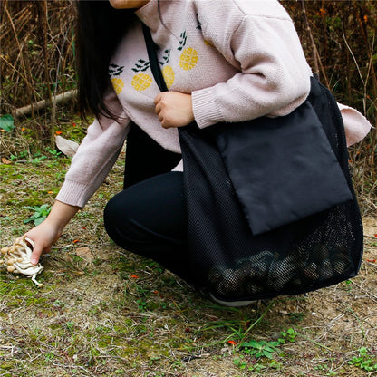 844801 Outdoor Gardening Oxford Cloth Breathable Mesh Mushroom Picking Storage Bag, 45x42cm