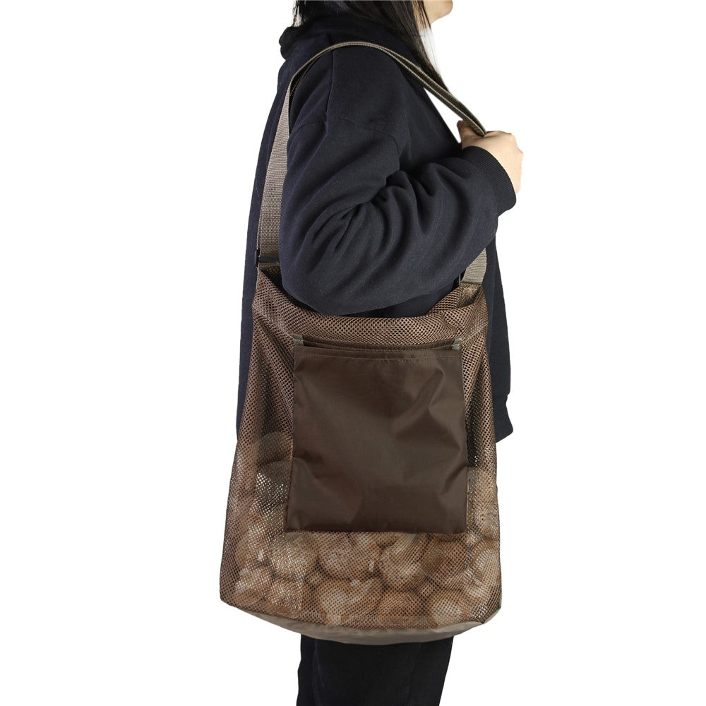 846403 Outdoor Mushroom Hunting Mesh Bag Fruit Picking Bag Harvest Bag, 45x42cm (No FDA)