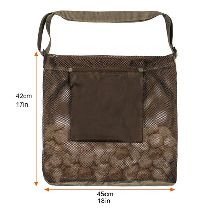 846403 Outdoor Mushroom Hunting Mesh Bag Fruit Picking Bag Harvest Bag, 45x42cm (No FDA)