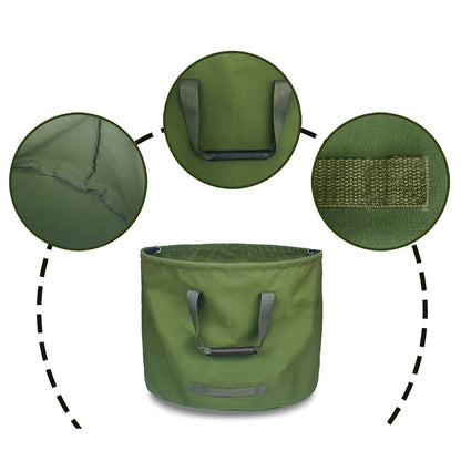 823102 Gardening Trash Bucket Leaf Collection Bag Waterproof Canvas Storage Bag