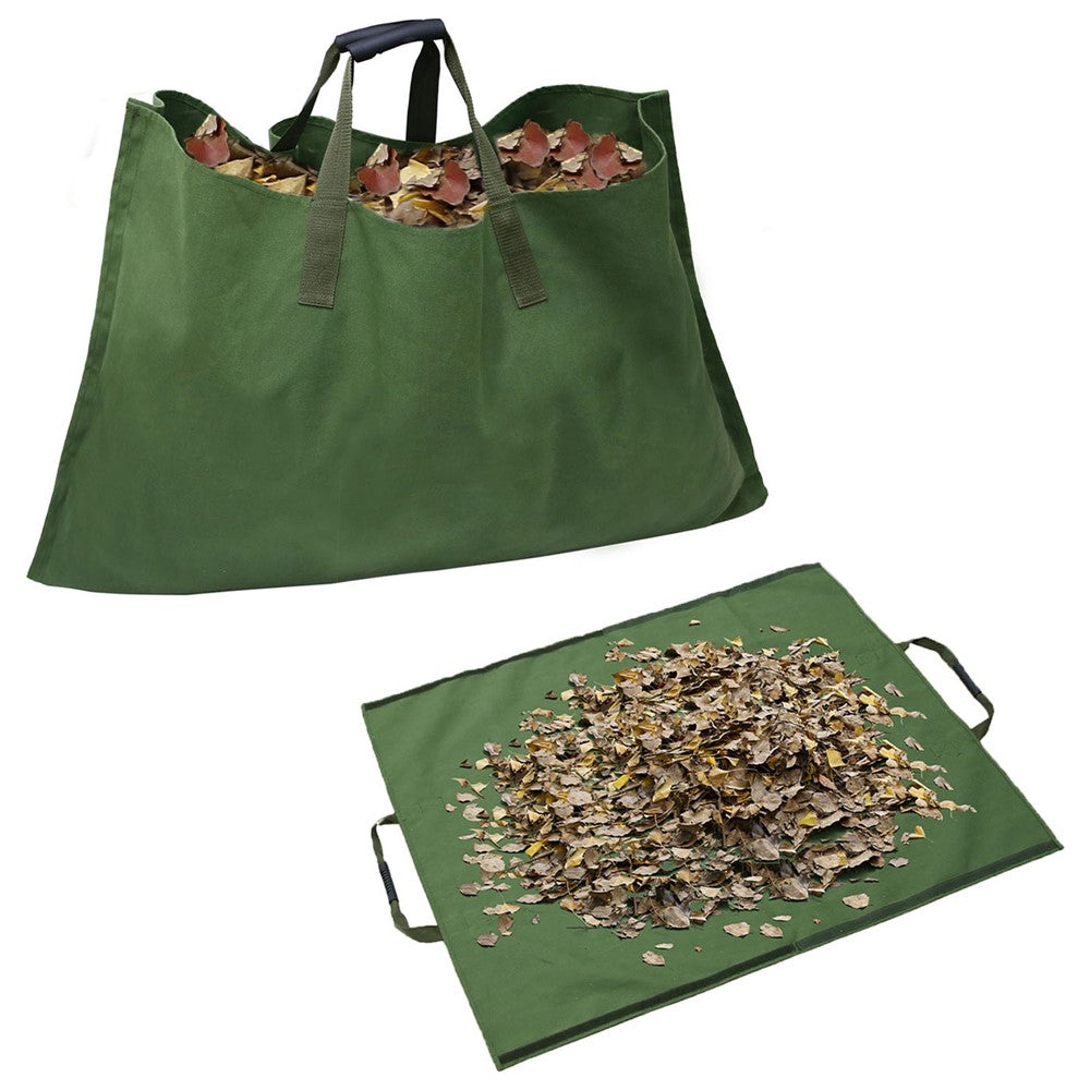 829402 Leaf Bag for Collecting Leaves, Canvas Waste Storage Handbag Tarp for Yard Garden