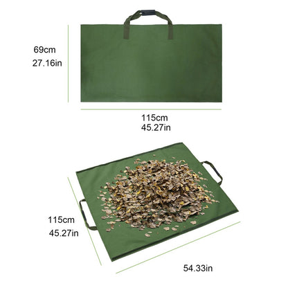 829402 Leaf Bag for Collecting Leaves, Canvas Waste Storage Handbag Tarp for Yard Garden