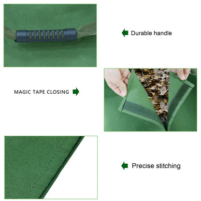 829402 Leaf Bag for Collecting Leaves, Canvas Waste Storage Handbag Tarp for Yard Garden
