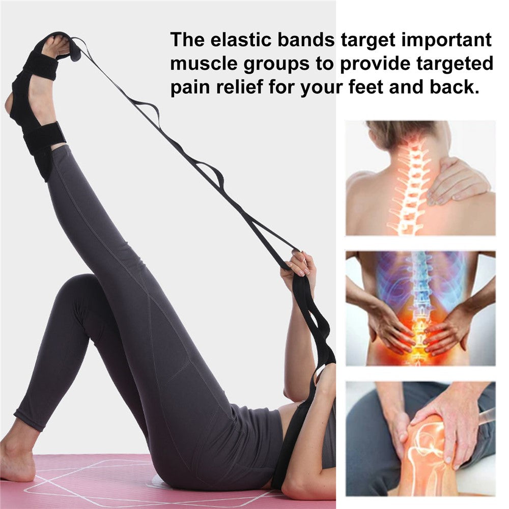 HOUKEA HKB08-A007-1-WH1 Progressive Stretchable Belt Body Shaping Yoga Stretching Ankle Tension Rope