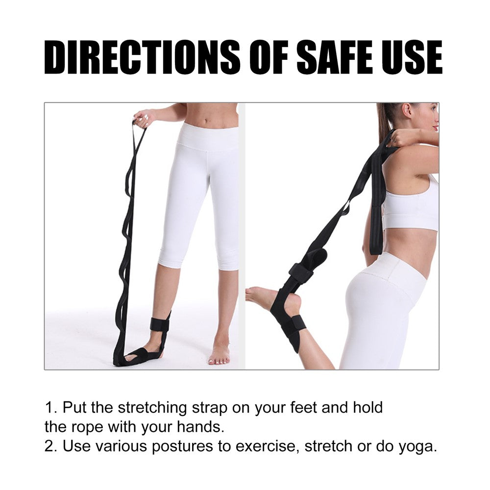 HOUKEA HKB08-A007-1-WH1 Progressive Stretchable Belt Body Shaping Yoga Stretching Ankle Tension Rope