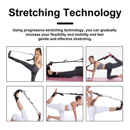 HOUKEA HKB08-A007-1-WH1 Progressive Stretchable Belt Body Shaping Yoga Stretching Ankle Tension Rope