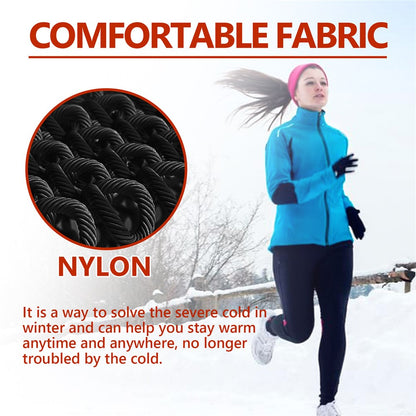 HOUKEA HKA06-A021-2-BK2 1 Pair Nylon Gloves Winter Outdoor Sports Skiing Touch Screen Hand Warm Gloves