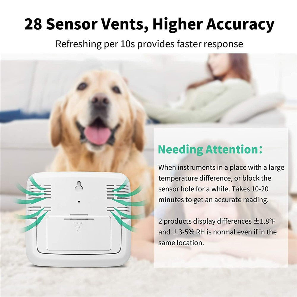 E0828 Smile Face Digital Alarm Clock Multi-Function Household Thermometer Hygrometer (No Backlit)