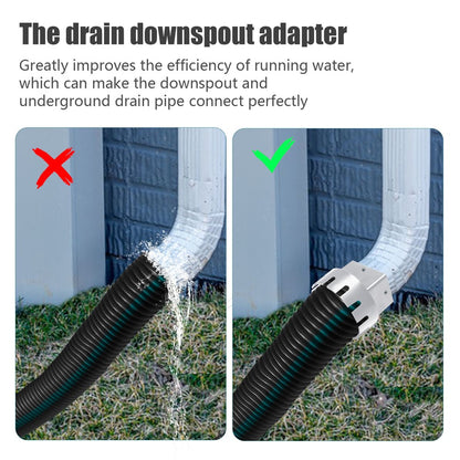 3x4 Inch Drain Pipe Draining Rain Gutter PVC Drain Connector Downspout Adapter