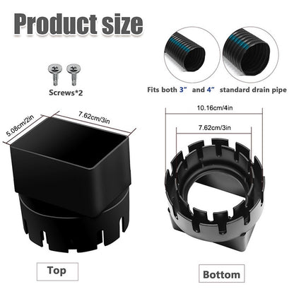 2x3 Inch Drain Pipe Draining Rain Gutter PVC Drain Connector Downspout Adapter