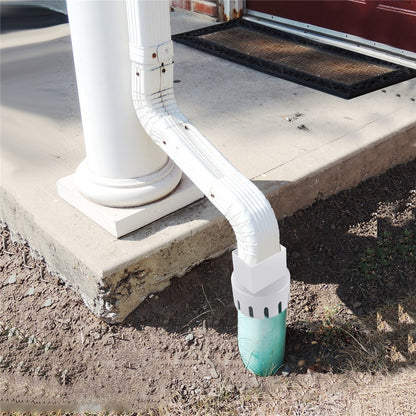 2x3 Inch Drain Pipe Draining Rain Gutter PVC Drain Connector Downspout Adapter