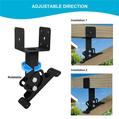 Heavy-Duty Adjustable Roof Mount Bracket for Pergola and Patio Canopy Support