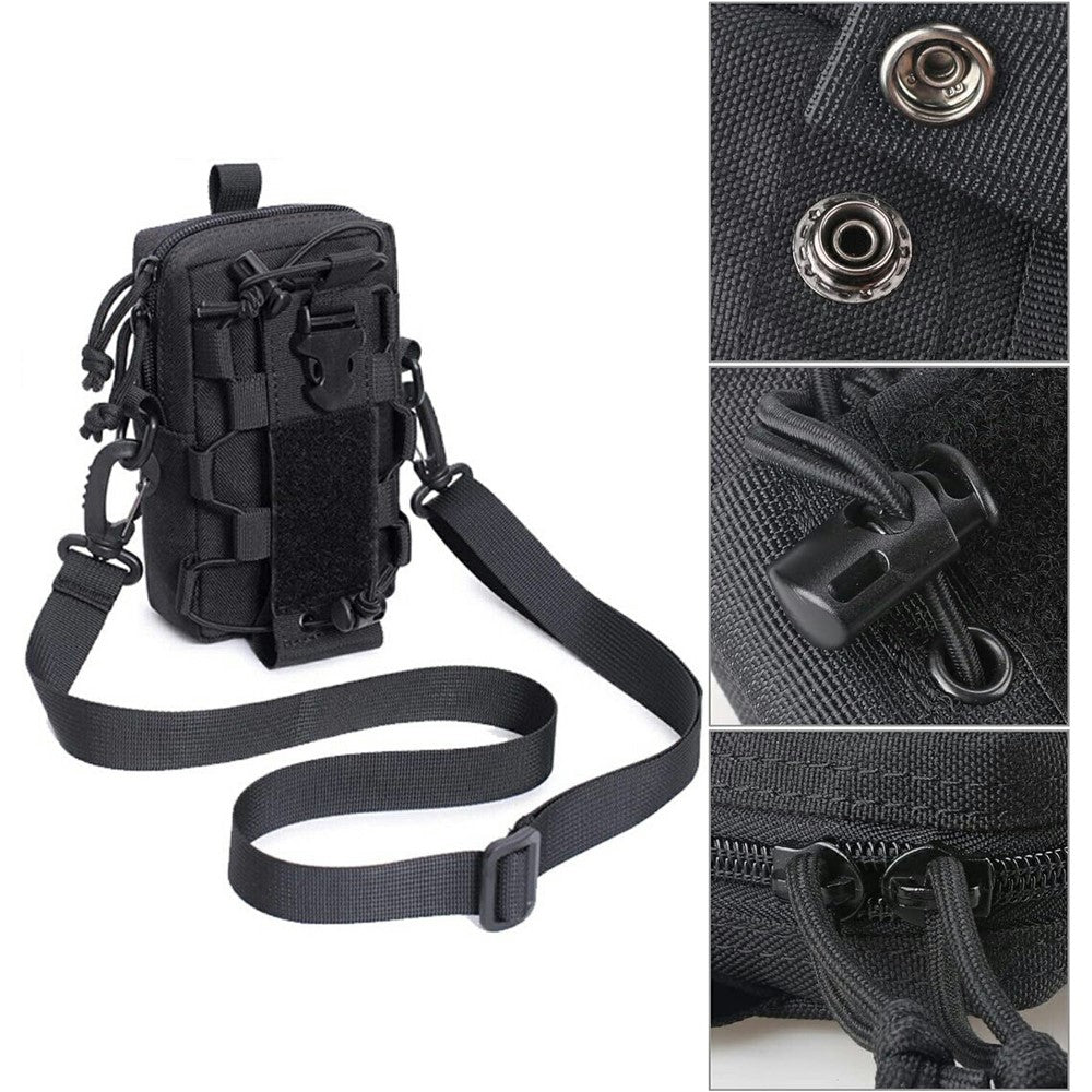 Tactical Outdoor Hiking Camping Waist Pack Small Hanging Bag with Water Bottle Holder