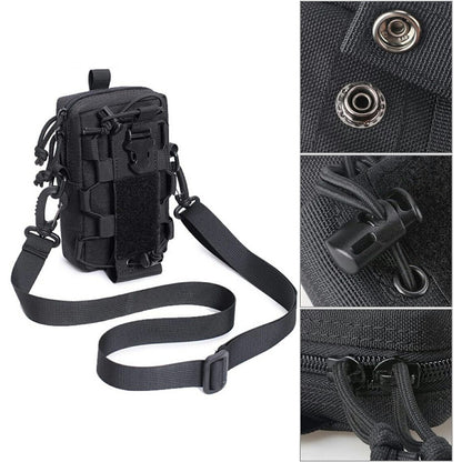 Tactical Outdoor Hiking Camping Waist Pack Small Hanging Bag with Water Bottle Holder