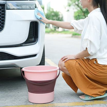 Foldable Water Bucket 5L Portable Thickened Plastic Collapsible Container for Outdoor  /  Home Use