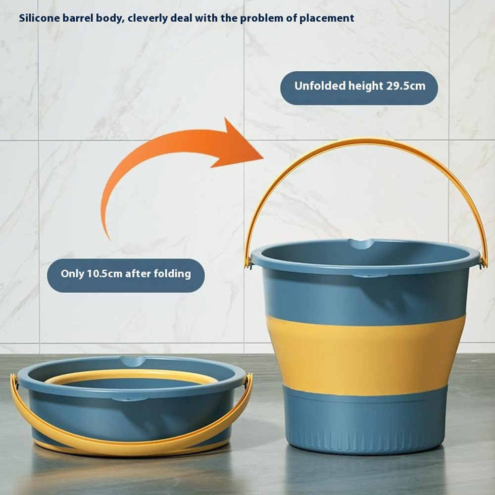 Foldable Water Bucket 5L Portable Thickened Plastic Collapsible Container for Outdoor  /  Home Use