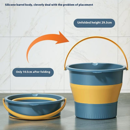 Foldable Water Bucket 5L Portable Thickened Plastic Collapsible Container for Outdoor  /  Home Use