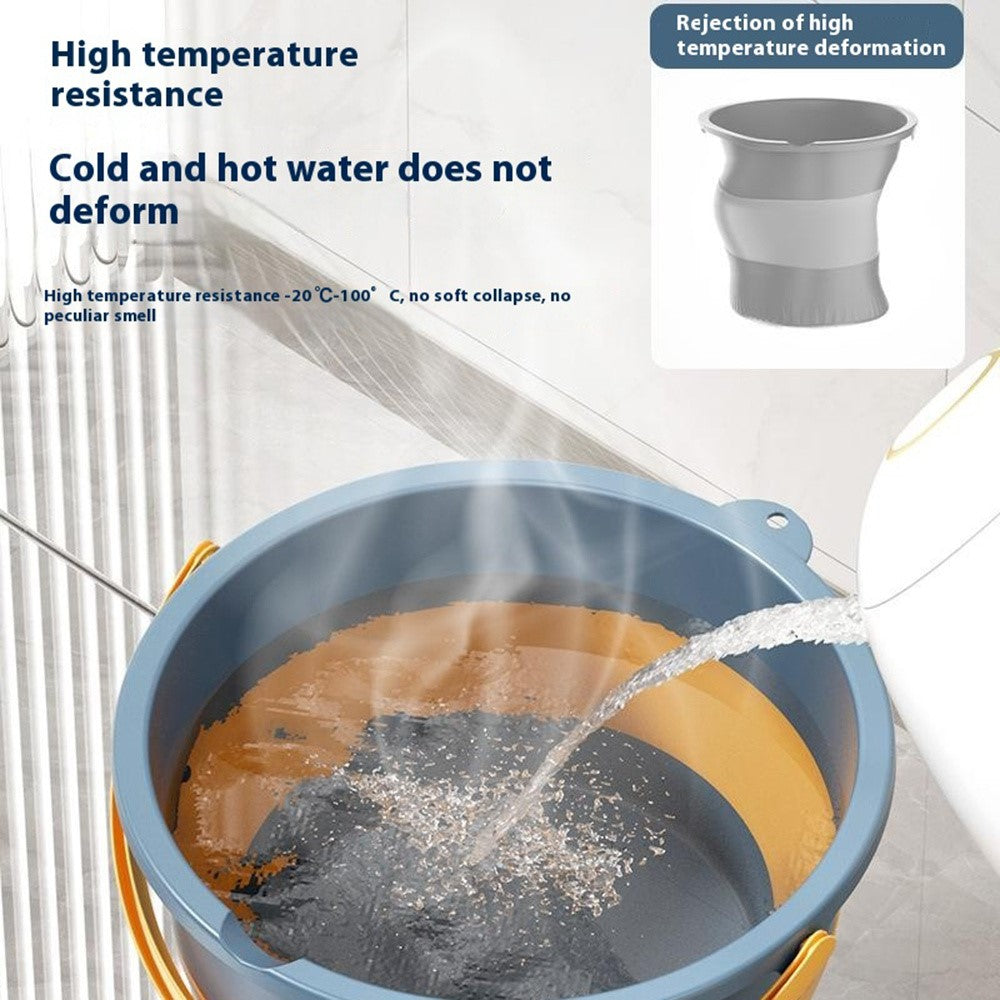 Foldable Water Bucket 5L Portable Thickened Plastic Collapsible Container for Outdoor  /  Home Use