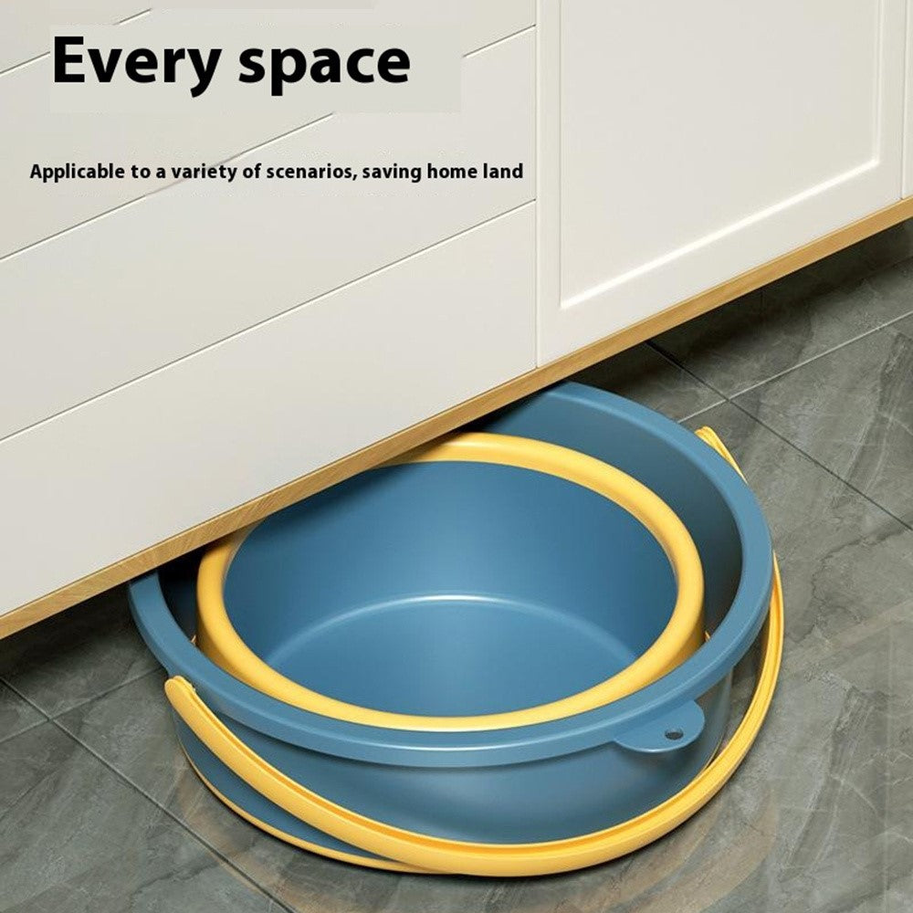 Foldable Water Bucket 5L Portable Thickened Plastic Collapsible Container for Outdoor  /  Home Use